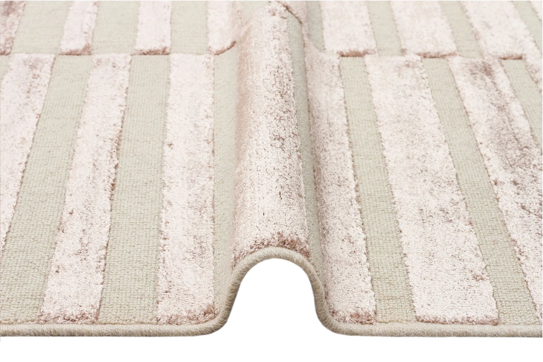 Hodgskin Beige 100x200 Cm Geometric Striped Wool Viscose Powerloom Area Rug | Дом и сад