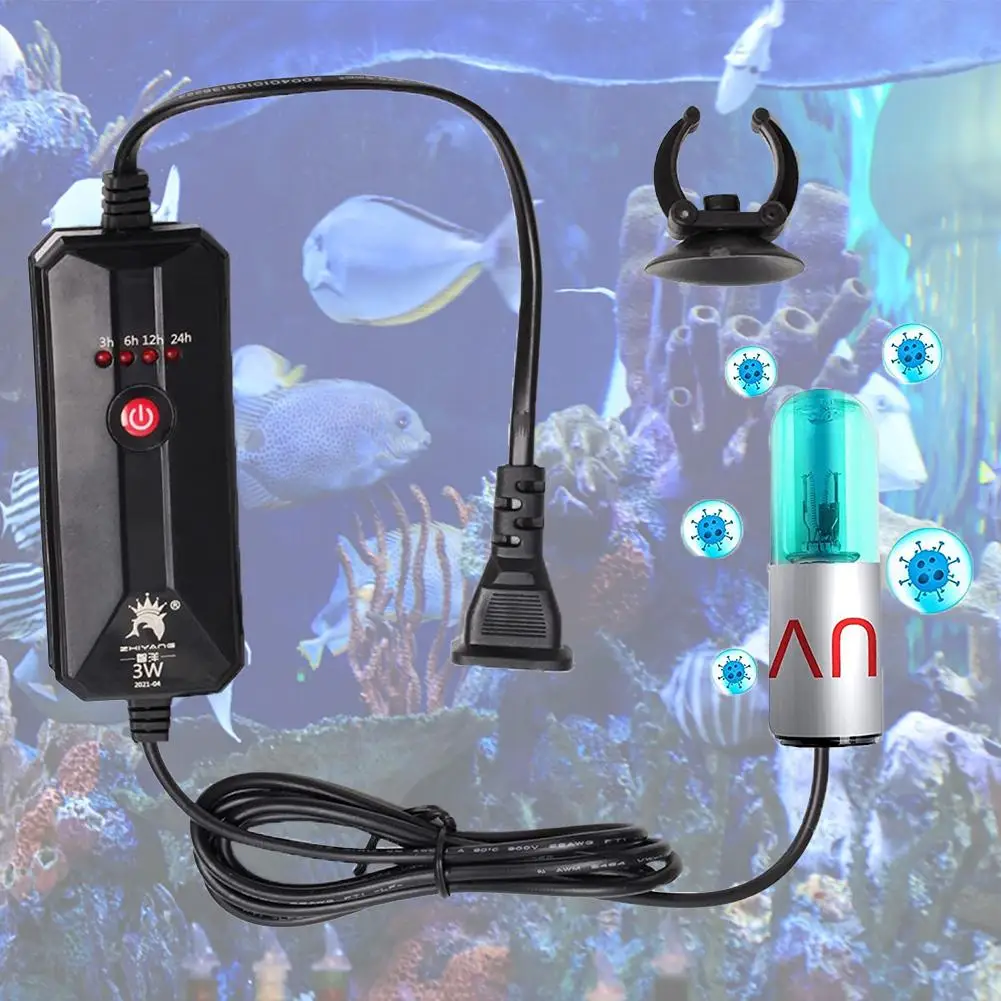 

2022 мини-аквариум, ультрафиолетовая лампа для удаления водорослей, домашний амфибия, аквариумная лампа для очистки воды для аквариумов, аква...