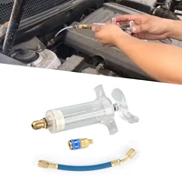ac oil and dye injector car with r 134a snap quick coupler 14 1oz hand turn screw in coolant filling tube injection tool