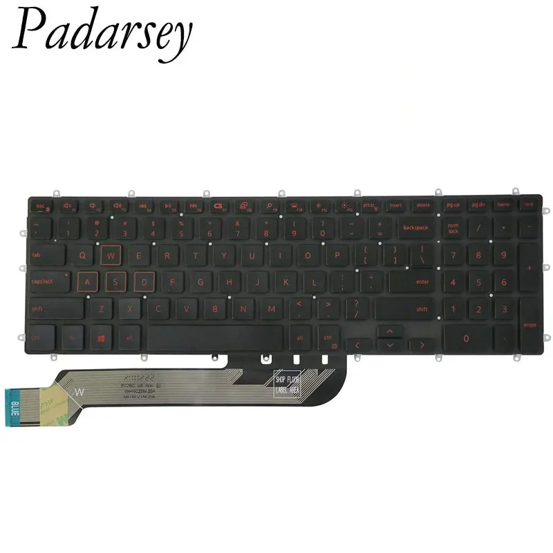 

Padarsey Replacement Notebook US Keyboard for Dell G3 15 3500 / G3 15 3590 Laptop Red Letter Backlit