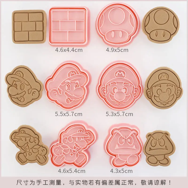 

6pcs/lot Mario Cookie Moulds 3D DIY Cartoon Character Baking Cookie Tool Set Biscuit Molds Bakeware Cutter Tools
