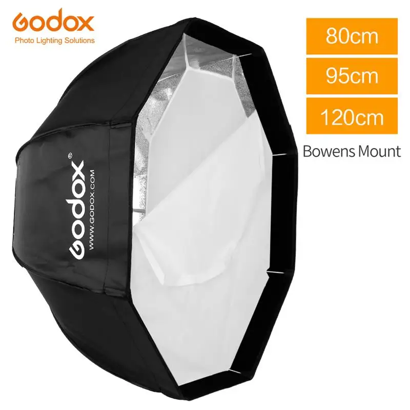

Godox SB-UE 80 см 95 см 120 см портативный восьмиугольный Зонт софтбокс с креплением Bowens для фотографий SK300 SK400