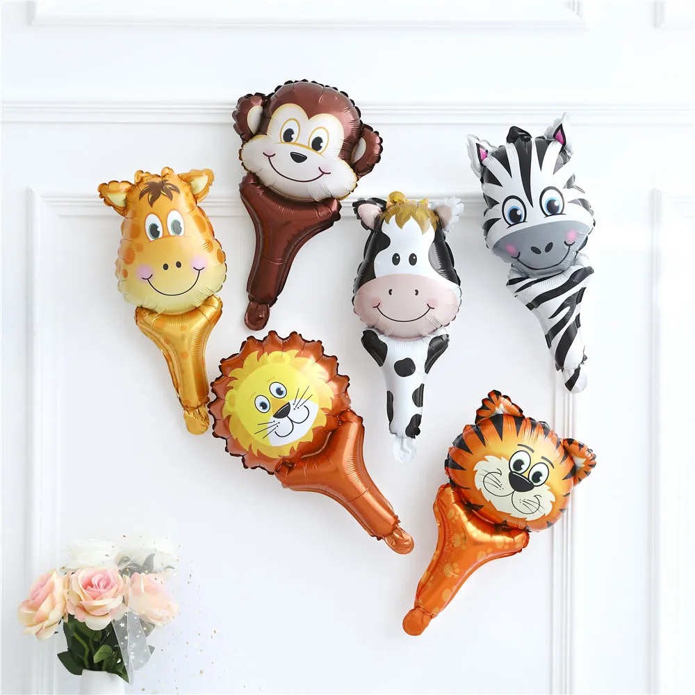 10 шт./лот Тигровая головка шары из фольги в виде животных ручной воздушный шар