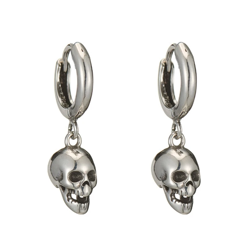 

Gothic Exaggeration Skull Earrings For Men And Women Personality Punk Couple Earrings Fashion Halloween Jewelry Gifts
