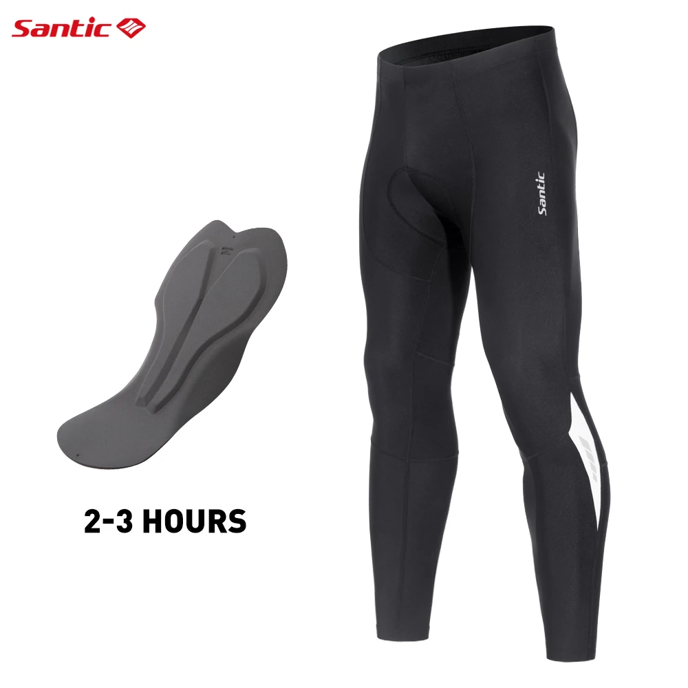 

Santic Men's Cycling Pants Winter Keep Warm Fleece MTB Bicycle Trousers 3D Gel Pad Cycling Tights Outdoor Sports Wear KM2C04150H