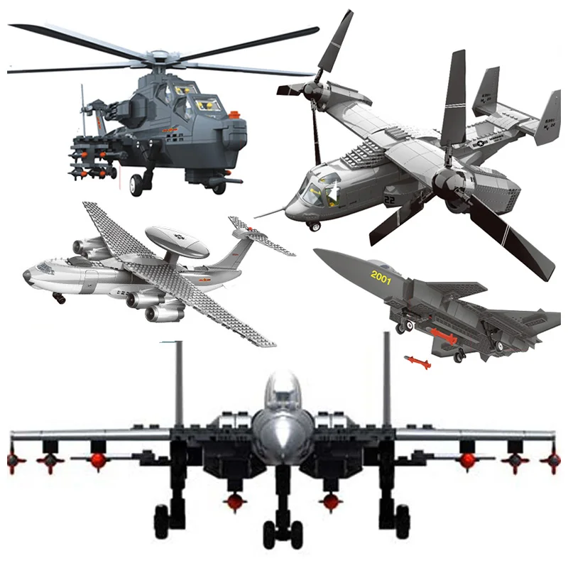 

Wange Modern War compatible military planed gunship fighter sets model building blocks jets child kids toys brick