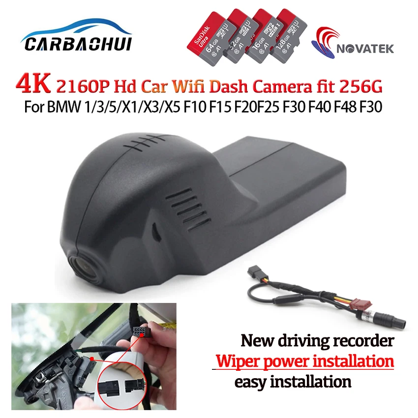 FULL HD 4K 2160P Plug and play Car DVR Wifi Video Recorder Dash Cam Camera For BMW 1/3/5/X1/X3/X5 F10 F15 F20 F25 F40 F48 F31 FULL HD 4K 2160P Plug and play Car DVR Wifi Video Recorder Dash Cam Camera For BMW 1/3/5/X1/X3/X5 F10 F15 F20 F25 F40 F48 F31