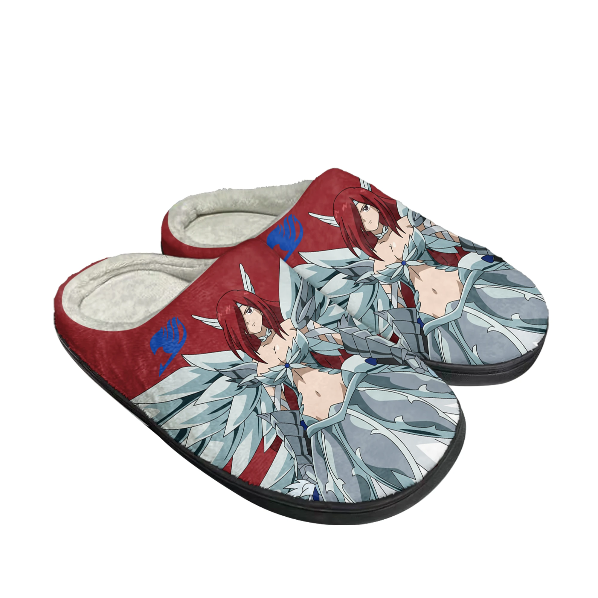 

Anime Fairy Tail Erza Scarlet Home Cotton Custom Slippers Mens Womens Sandals Plush Casual Keep Warm Shoes Thermal Slipper