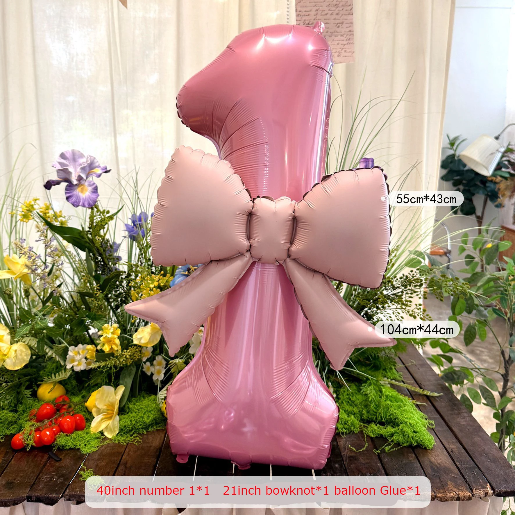 

Фольгированные шары 40 дюймов с бантом и цифрами от EACH PARTY