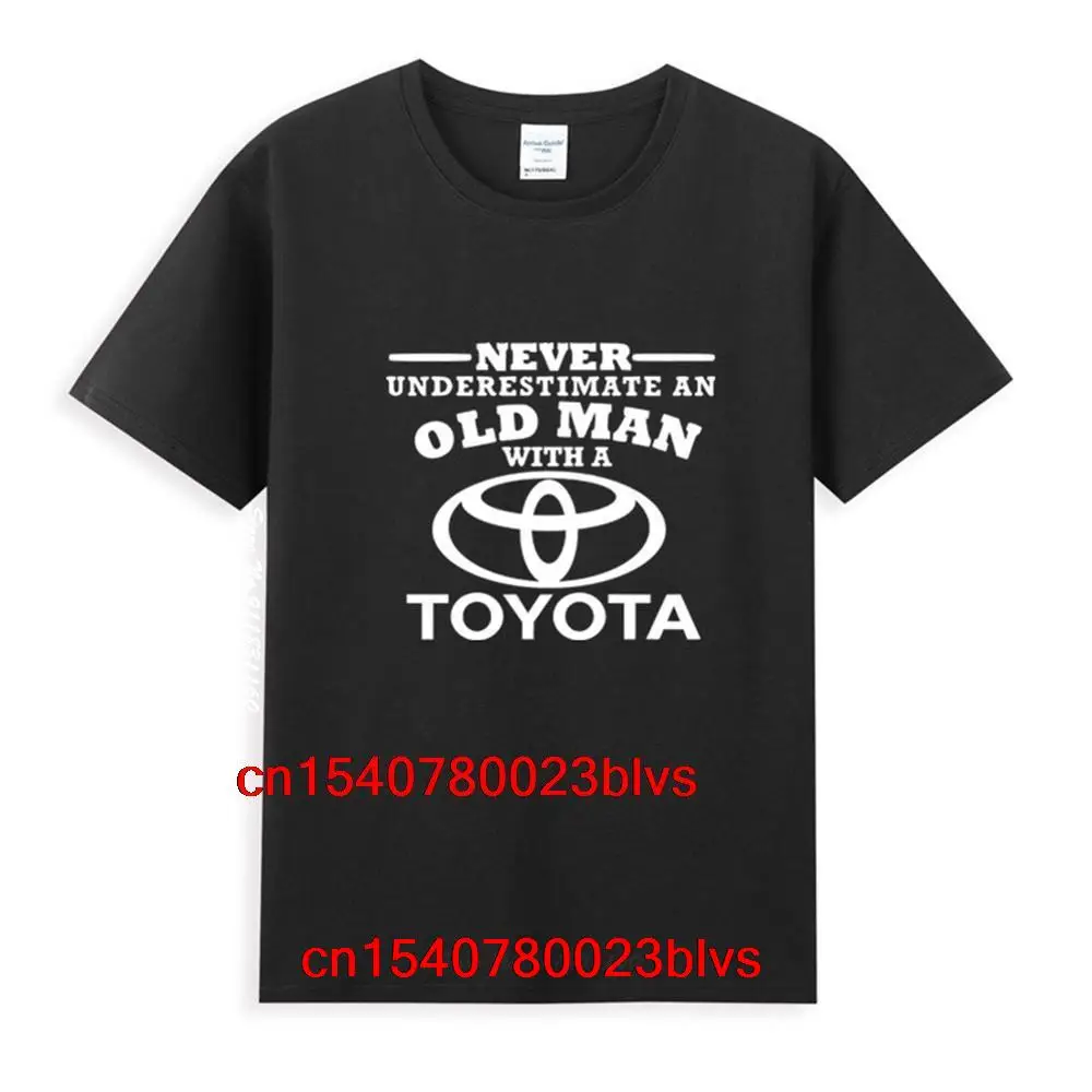 

Toyota никогда не подучит логотипа старого человека, классическая черная футболка, новинка, летняя популярная модель, новинка, унисекс, черный ...