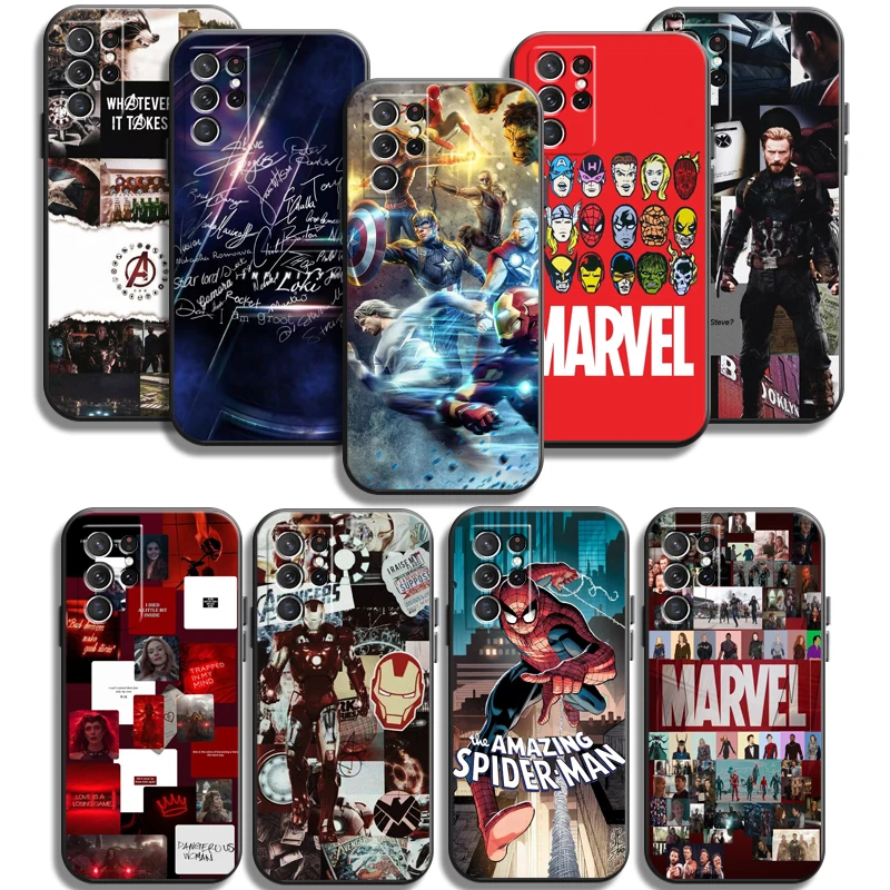 Marvel Iron Man Spiderman Phone Cases For Samsung Galaxy S20 FE S20 Lite S8 Plus S9 Plus S10 S10E S10 Lite M11 M12 Carcasa