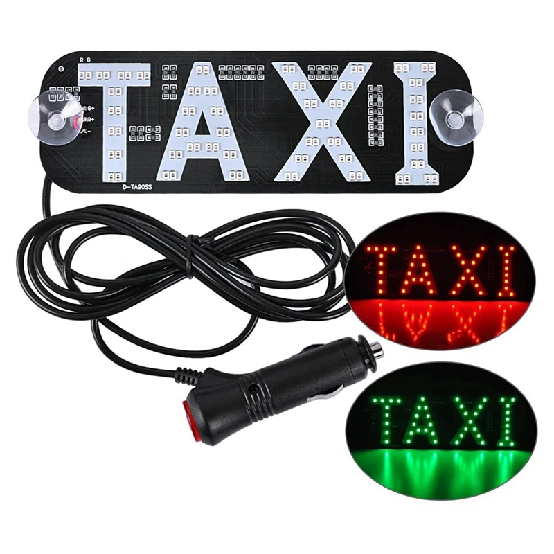 

Car Taxi LED Sign Decor 2 Color Changeable Taxi Flashing Hook For Car Window DC12V For Taxi