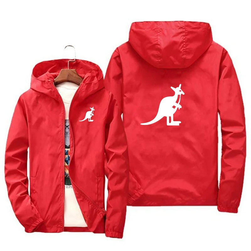 

Мужская куртка Kangaroo 2021, Весенняя и осенняя Модная приталенная куртка с принтом, повседневная бейсбольная куртка на молнии, мужская куртка s- ...