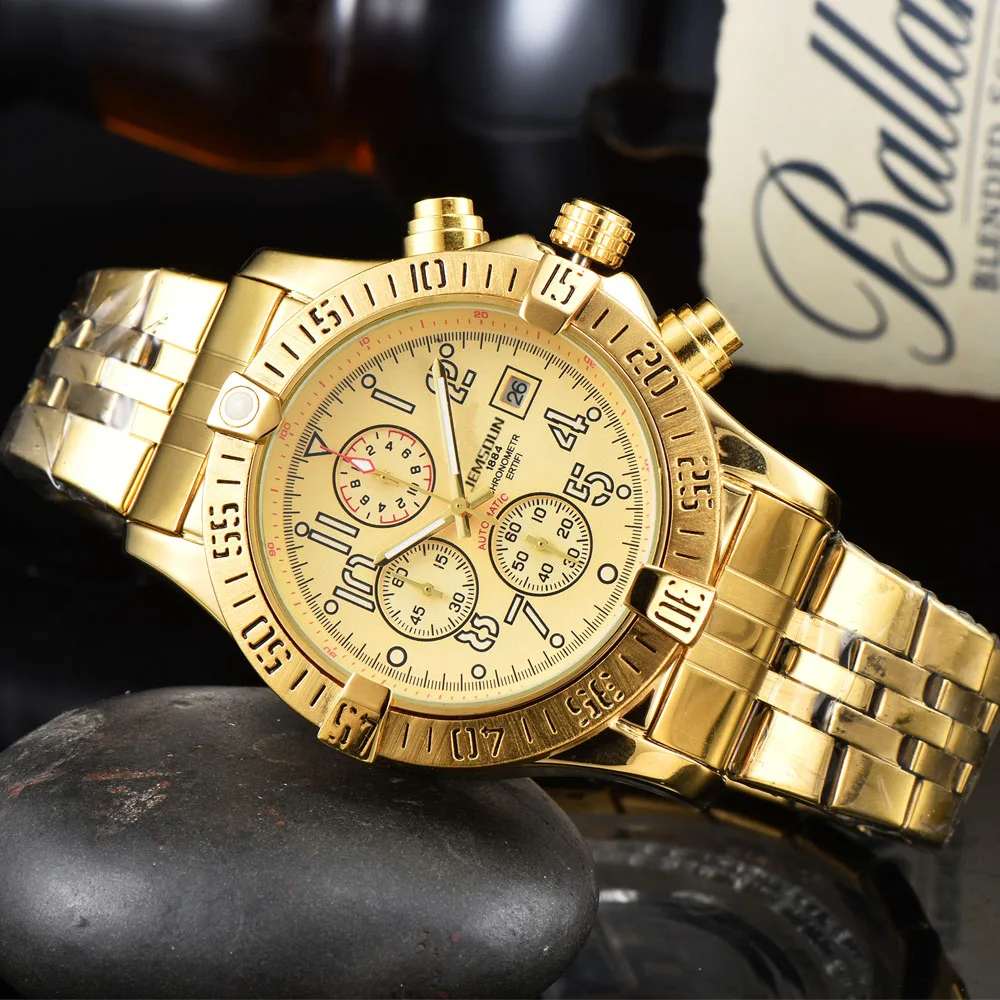 

Top New Luxury Brand Men's Watch Luminous Steel Band Six Hands Multifunctional Waterproof Quartz Watch Automatic Date Men Clock
