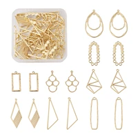 32pcs mixed alloy geometric open back bezel pressed resin frame mold for necklace earring diy uv epoxy resin jewelry making