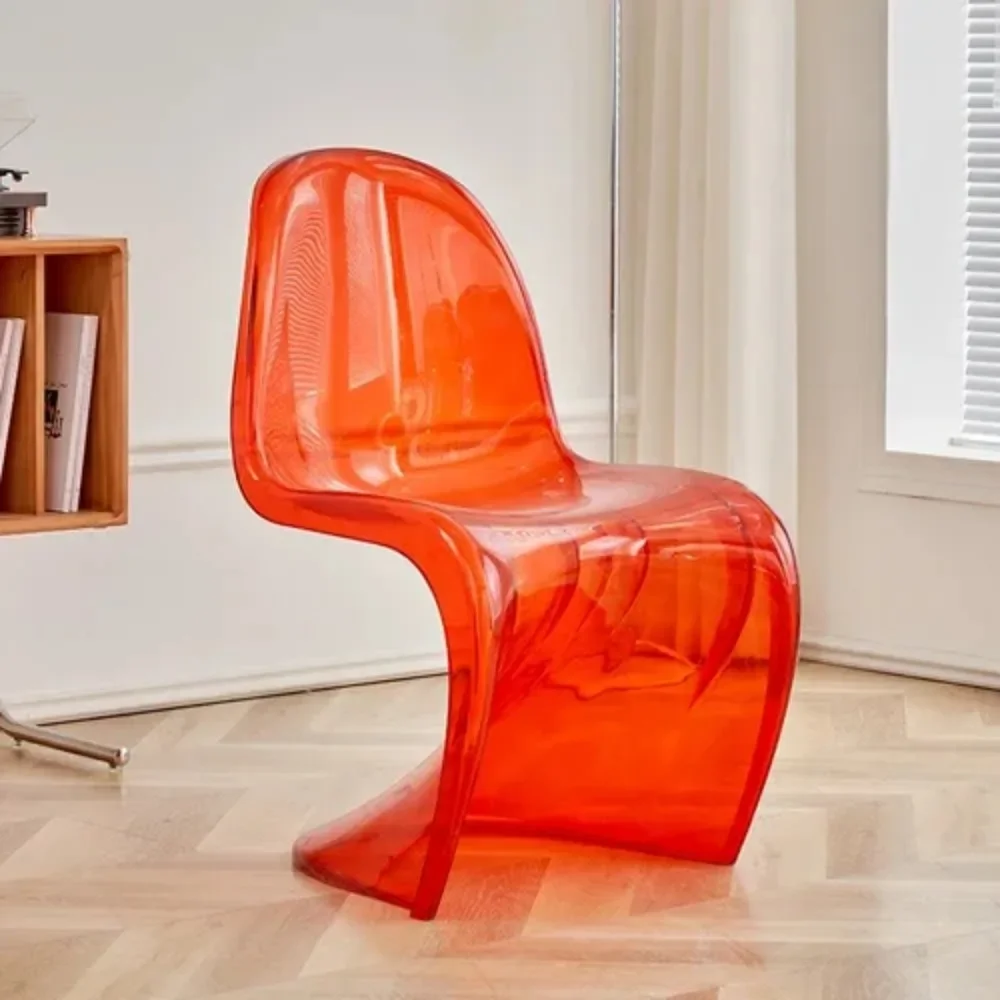 Пластиковые дизайнерские обеденные стулья прозрачные скандинавские ленивые