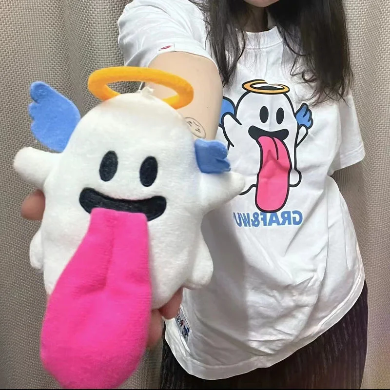 

15cm Angel Cute Ghost Plush Keychain Pendant Kawaii Demon Money Eggplant Ghost Plush Soft Stuffed Toy Doll Birthday Gift For Kid