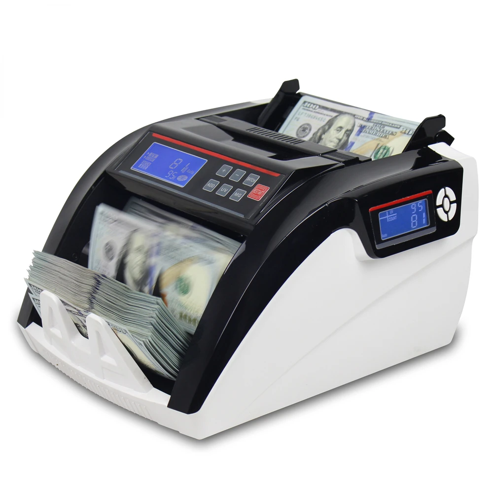 Best Fake Money Detector Banknote Money Counter 5800D UV MG detector de billete falso LCD Display Note Counting Machine