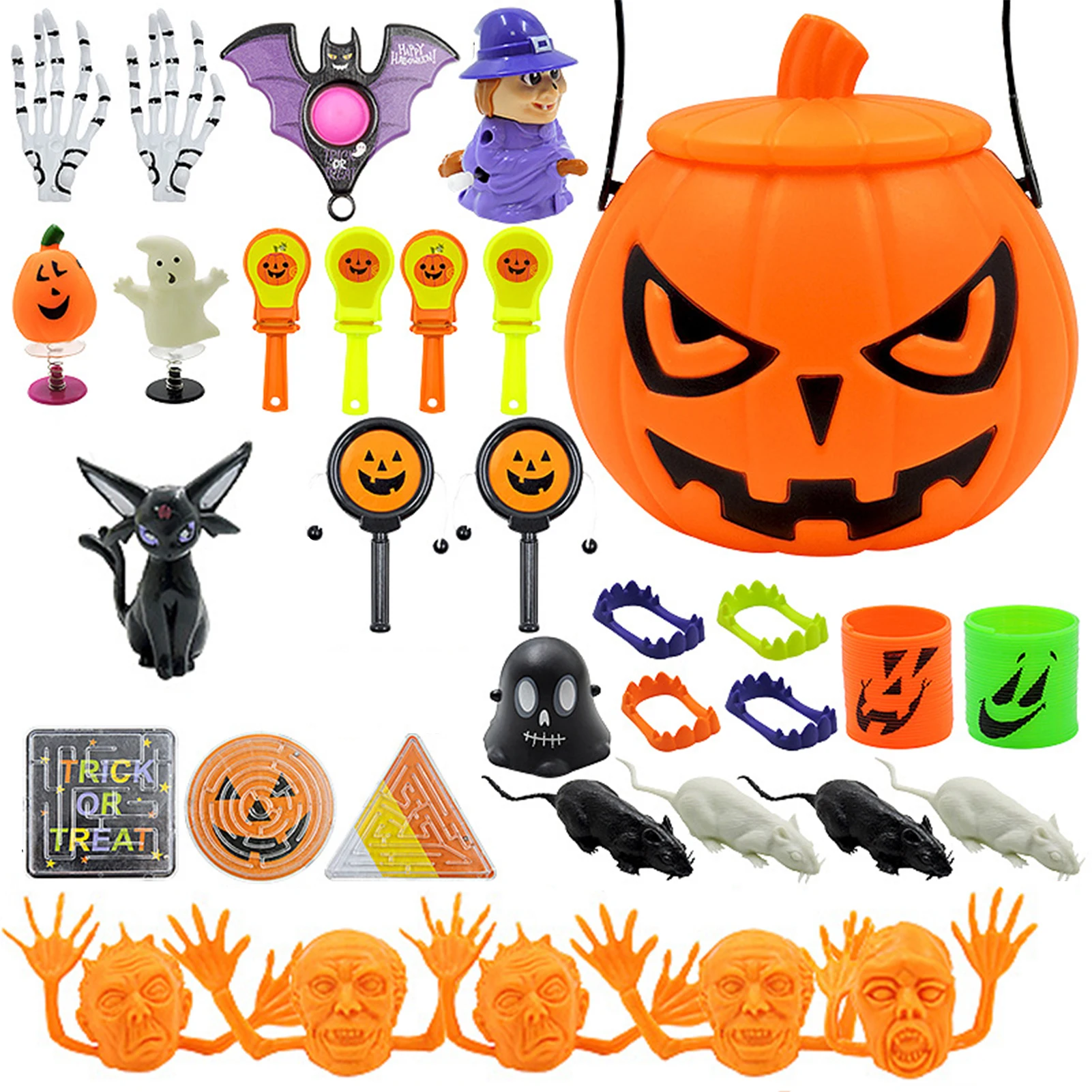 

35pcs Halloween Party Favors Set Novelty Assortment Toys Set Halloween Toys Assortment For Kids Boys Girls Halloween Party