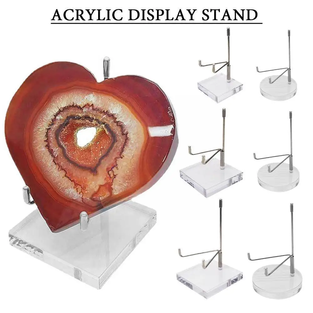 

Acrylic Easel Stand With Adjustable Metal Arms Display Rack For Crystal Mineral Y7s6