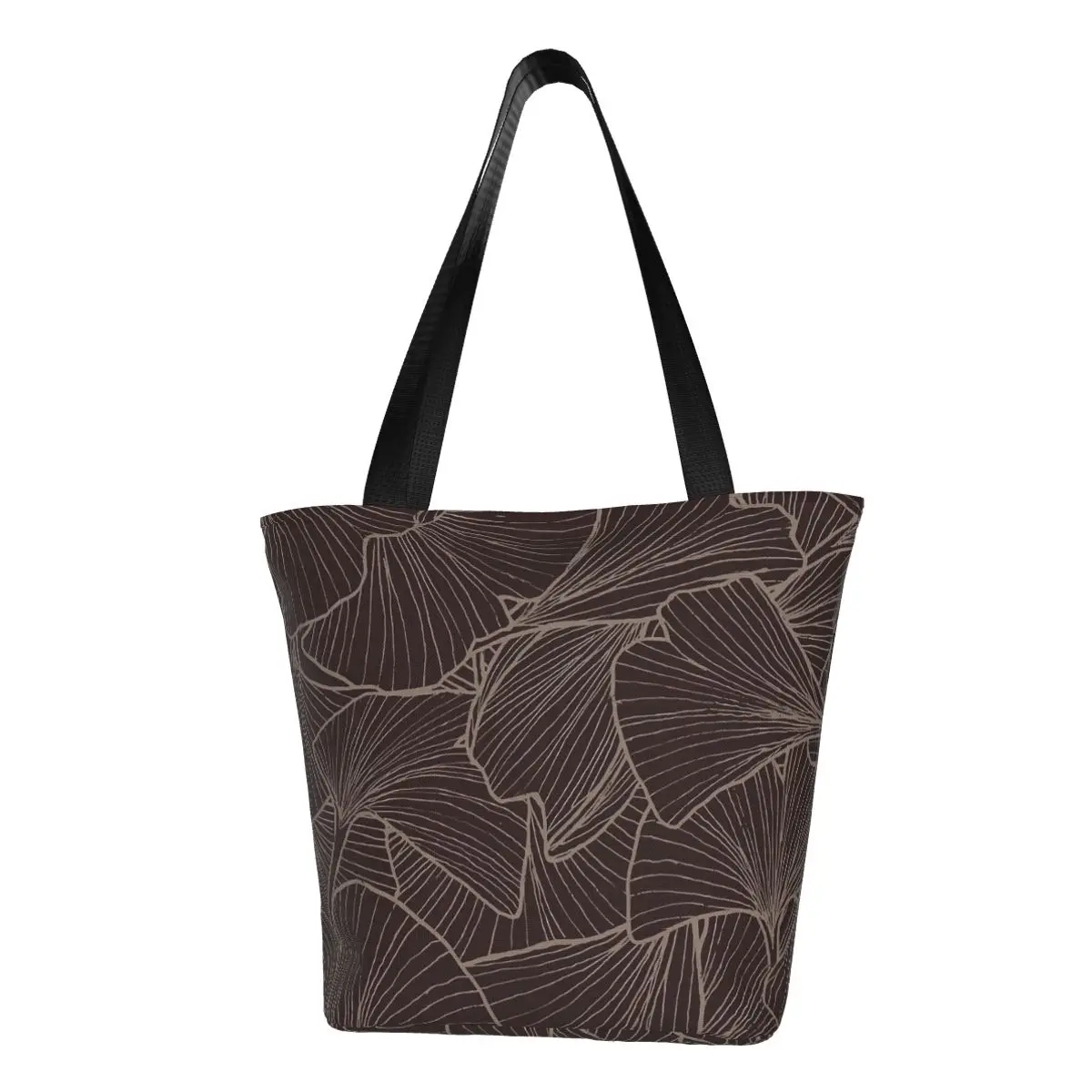 

Сумка-шоппер Ginkgo Biloba с принтом листьев, сумки для колледжа, женские сумки для покупок на заказ, крутая тканевая сумка-тоут