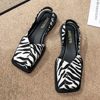 2022 new summer square toe pleated elastic sandals fashion womens slippers womens digging toe sandals womens designer sandals