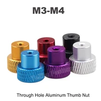3pc nail m3 m4 hand tighten thumb nuts aluminum profile female through hole adjust clamping knob manual nut screw bolt cap cover