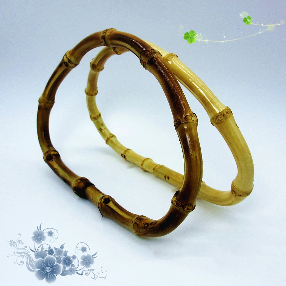 

1Pc Bamboo Round Half Circle Bag Handle Handmade Handbag DIY Tote Purse Bag Frame Bamboo Bag Handles Making Bag Accessories