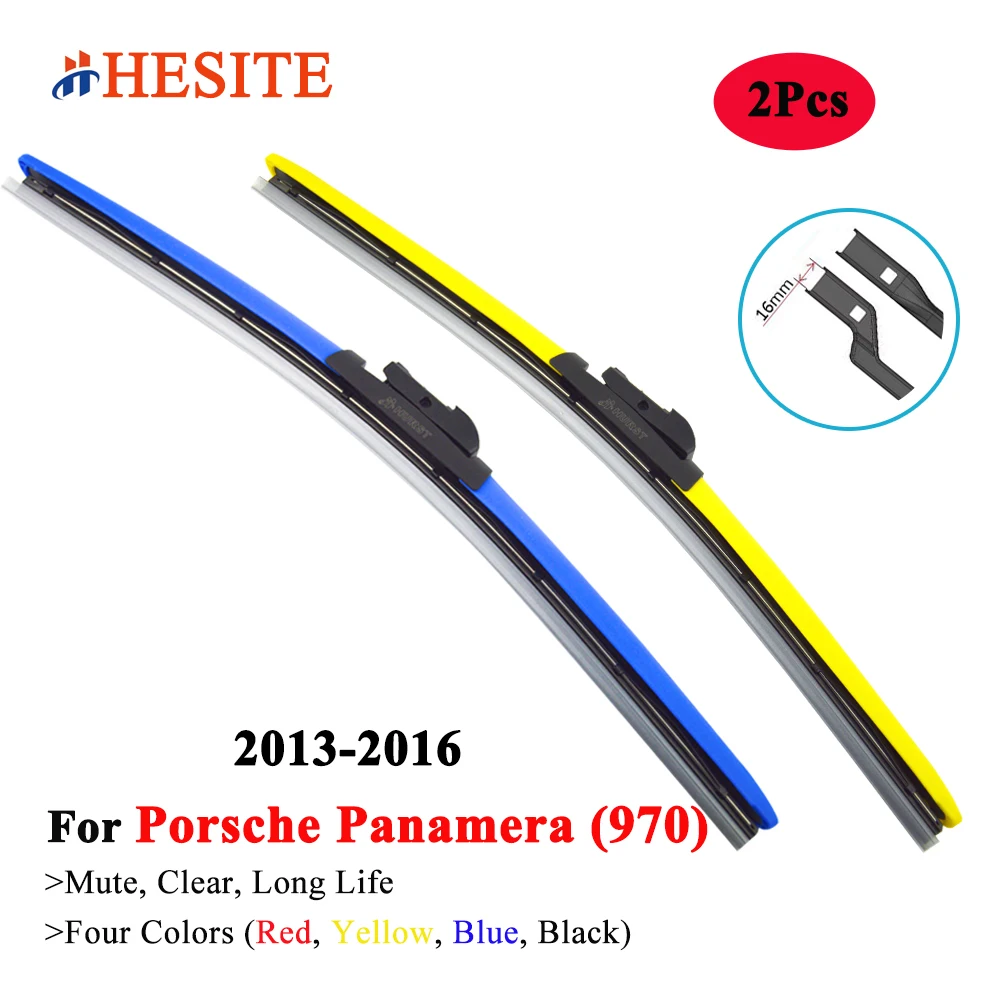 

HESITE Colorful Windshield Wiper Blades For Porsche Panamera 970 Facelift Hatchback 2013 2014 2015 2016 Hybrid Car Window Wipers