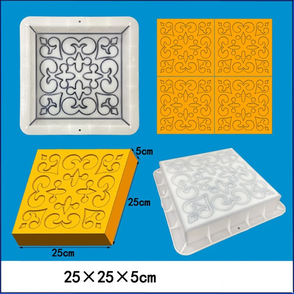 Новинка 25 см кирпич для дорожек цветной Пластиковая форма пропускаемая