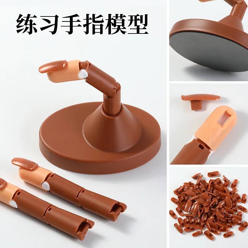 

1Set Nail Training Flexible Finger Moveable Nail Practice Hand Kits 3Pcs Fingers PRACTICA ARTICULABLE NAIL TRAINING HAND