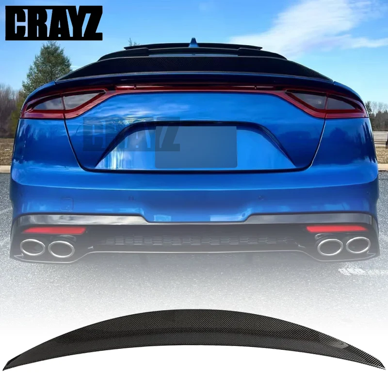 Спойлер KIA K8 Stinger настоящее глянцевое заднее крыло из углеродного волокна