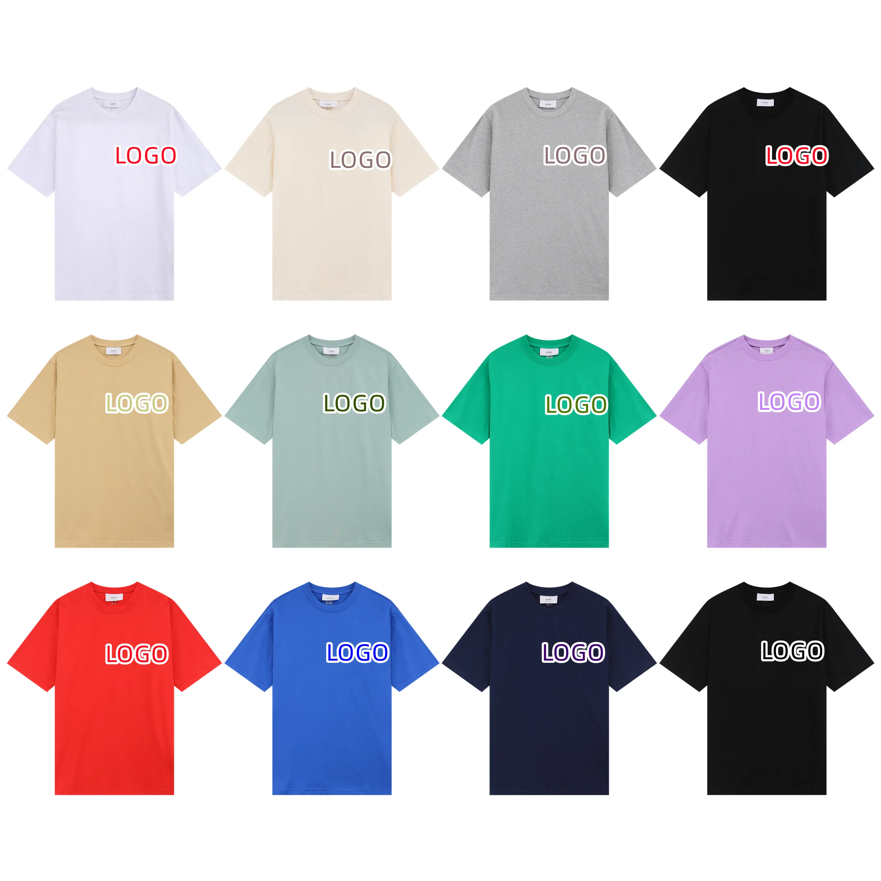 

AMI Alexandre Mattiussi Unisex Men's Women's Couples Casual Fashion Trend Pure Cotton Solid Color Round Neck T-Shirt Gift CY121
