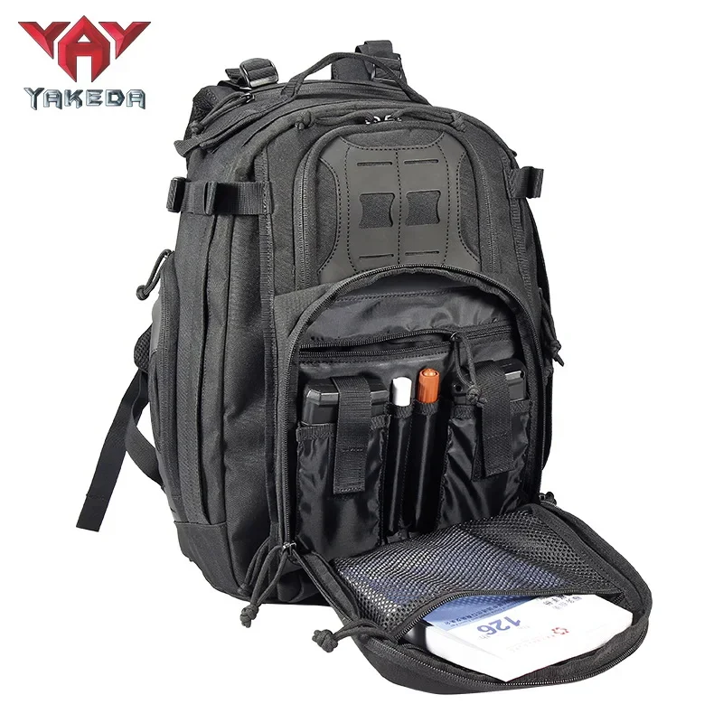 Фото YAKEDA 600D MOLLE Тактический рюкзак Assault Pack 40L Водонепроницаемый уличный дорожный рюкзак для кемпинга, альпинизма и пешего туризма, мужской рюкзак №2