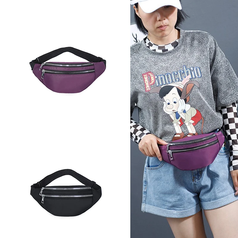 Fashion Waterproof Wholesale Outdoor Black Travel Pouch Waist Bag Belt Sling Bag Chest Fanny Pack Crossbody For Men Ladies