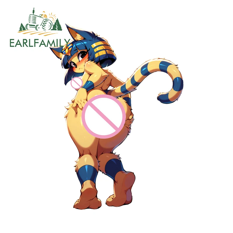 EARLFAMILY Furry Ankha автомобильная наклейка отечественные ягодицы устойчивая к царапинам наклейка на мотоцикл интересные виниловые автоаксессуары Декор