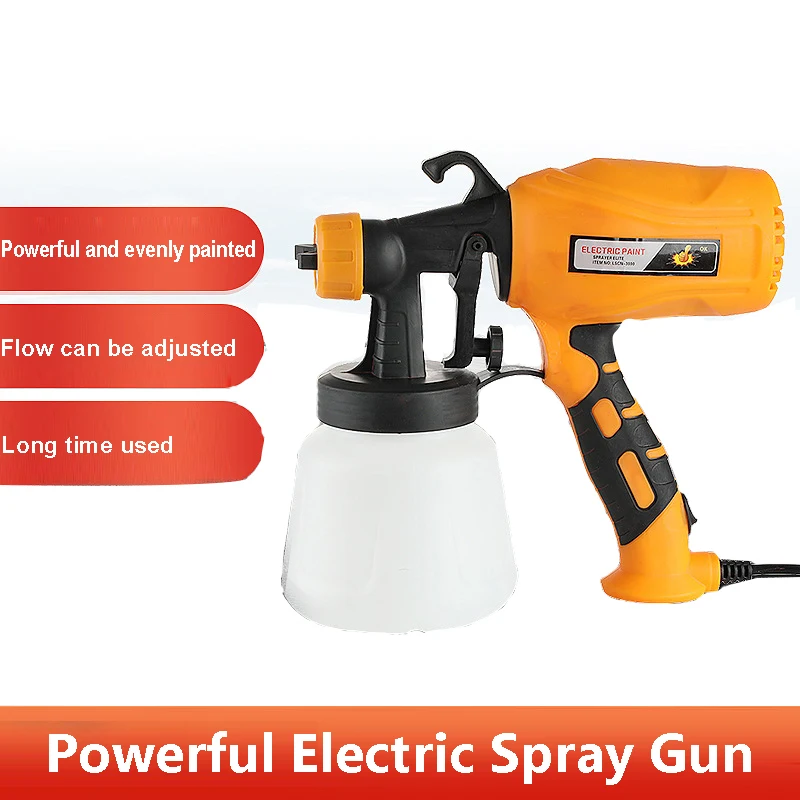 

550W Electric Spray Gun Paint for Cars Home Wood Furniture Wall Sprayer Car Paint Care Aerosol Spray Gun Adapter Handle