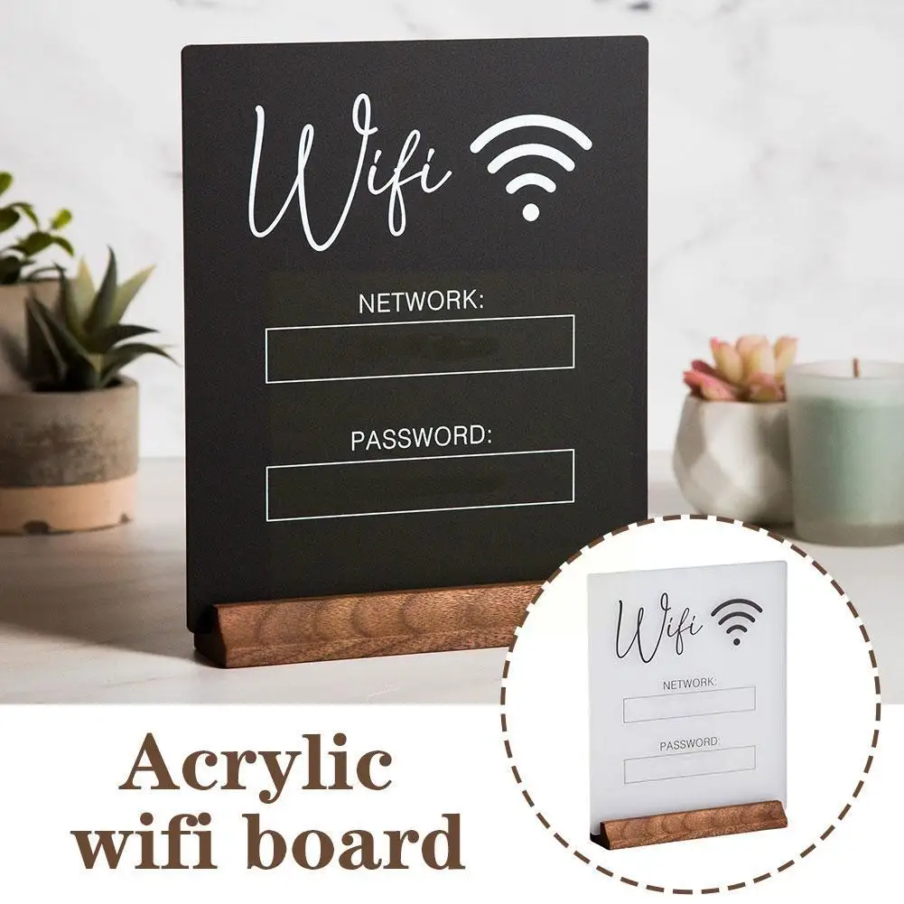 

Wifi Sign 3d Acrylic Board Public Shope Signage Restaurant Wifi Board For Handwriting Account And Password Wifi Notice Sign J8R0