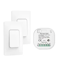tuya smart switch set wifi wireless remote controller timer no battery wall panels light switch work with alexa sensor switch