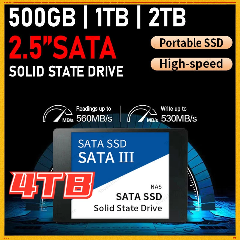

Original 4TB 2.5" SATA 3 SSD Disk Drive 4TB 2TB 1TB 500GB High Speed Hard Disk Solid State Drives for Laptops/Desktop/pc Games