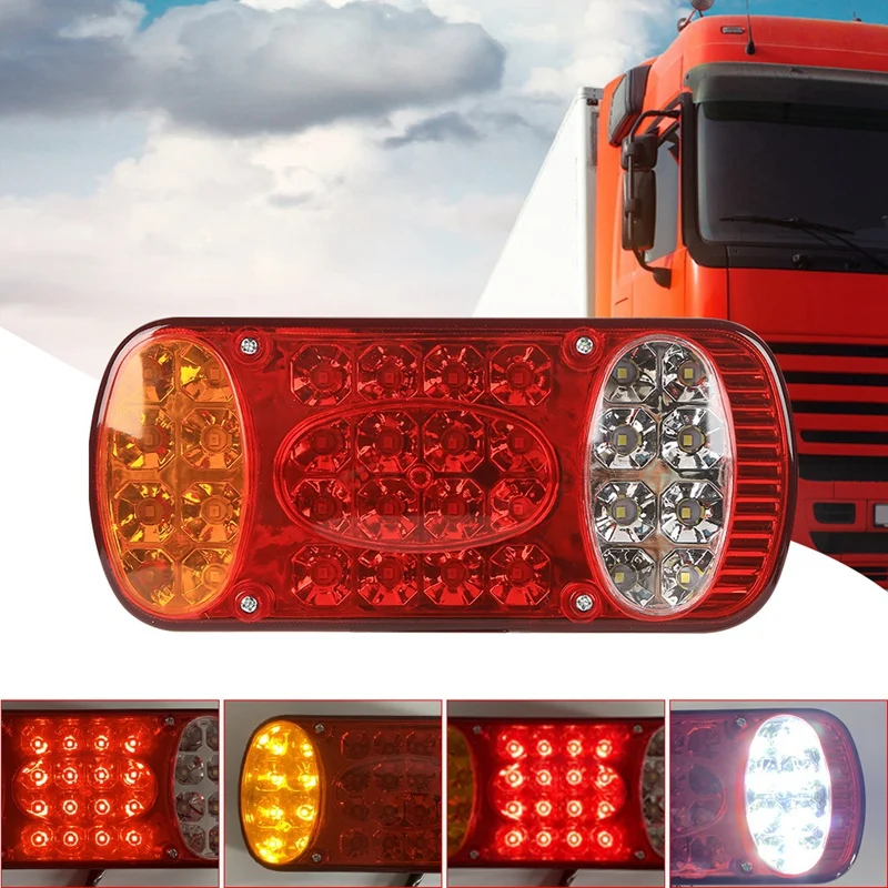 

12V-24V 32LED Truck Tail Light Bar Turn Signal Running Brake Reverse Trailer Taillight for Trailer Flatbed Trucks