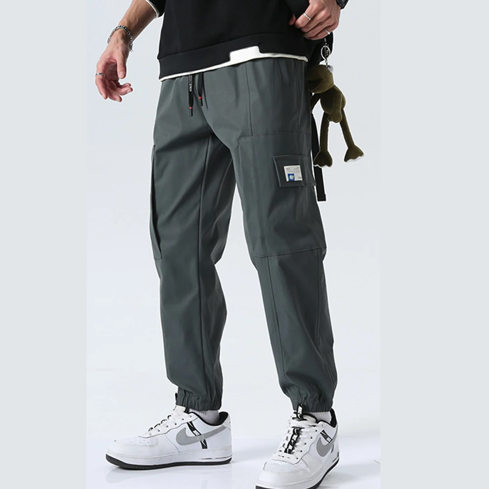 

Комбинезон мужские свободные зауженные брюки уличная мода девятые повседневные брюки мужские брюки спортивные брюки