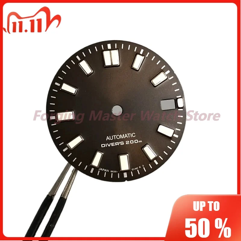 S9 62mas oem коричневого цвета SPB147 NH35 Циферблат 28 5 мм подходит для механизма NH35/36/4R/6R35