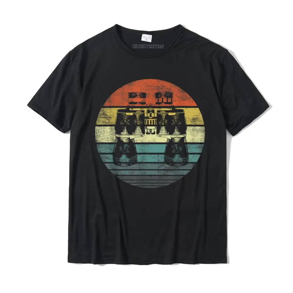 

Retro Binoculars Funny Birdwatching Birding Birder Gift T-Shirt Newest Male Top T-Shirts Casual T Shirt Cotton Normal