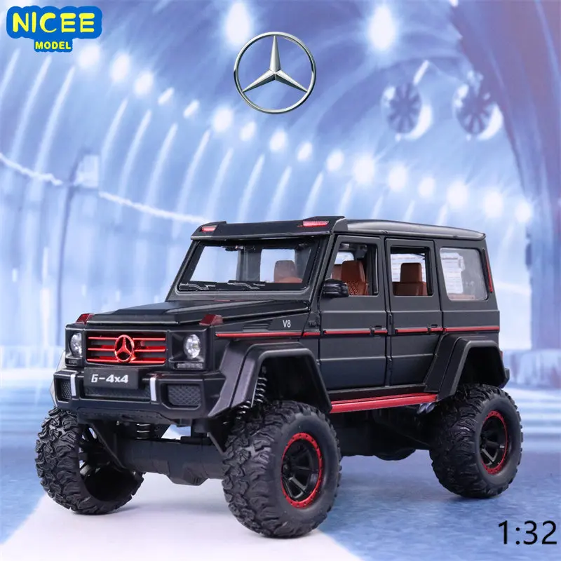 

1:32 Mercedes Benz G500 Off-road car Diecast Metal Alloy Model car Sound Light Pull Back Collection Kids Toy Gifts F361