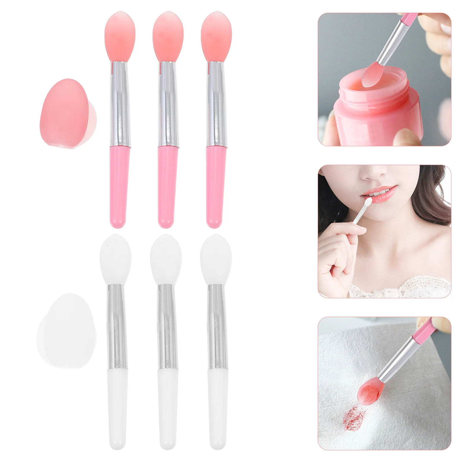 

Lip Brush Applicator Silicone Lipstick Brushes Makeup Tool Balm Gloss Concealer Applicators Wand Makemacrame Covers Exfoliating