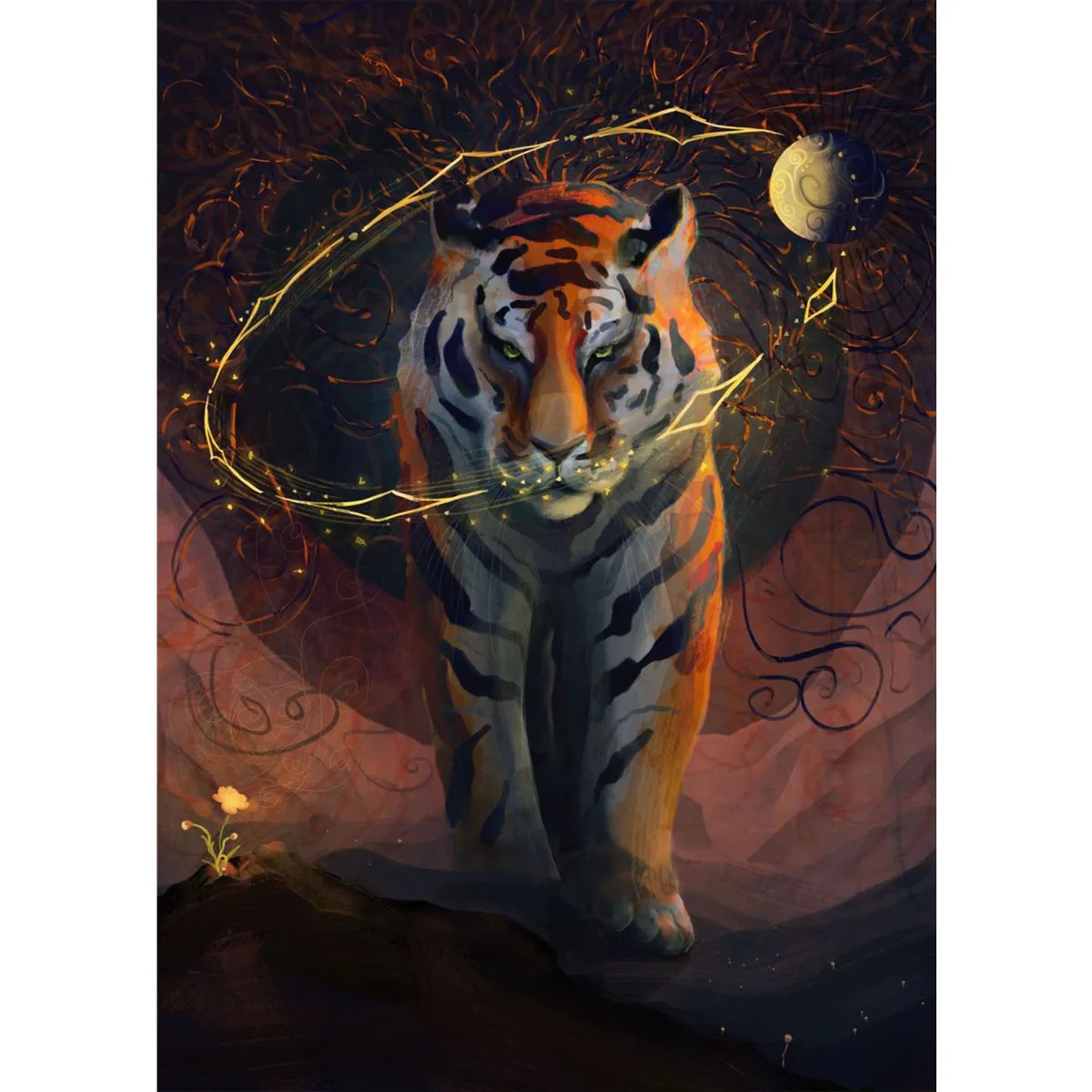 

Холст с тигром, печать на холсте, современный стиль