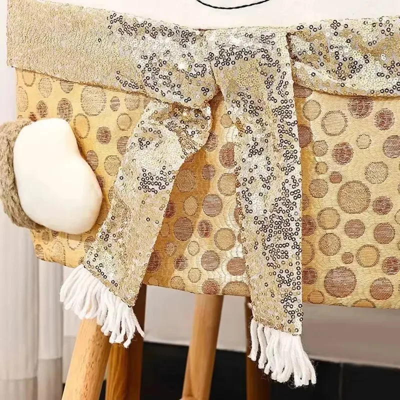 Рождественские чехлы на спинку стула Искусственный/Снеговик/Лось обеденная