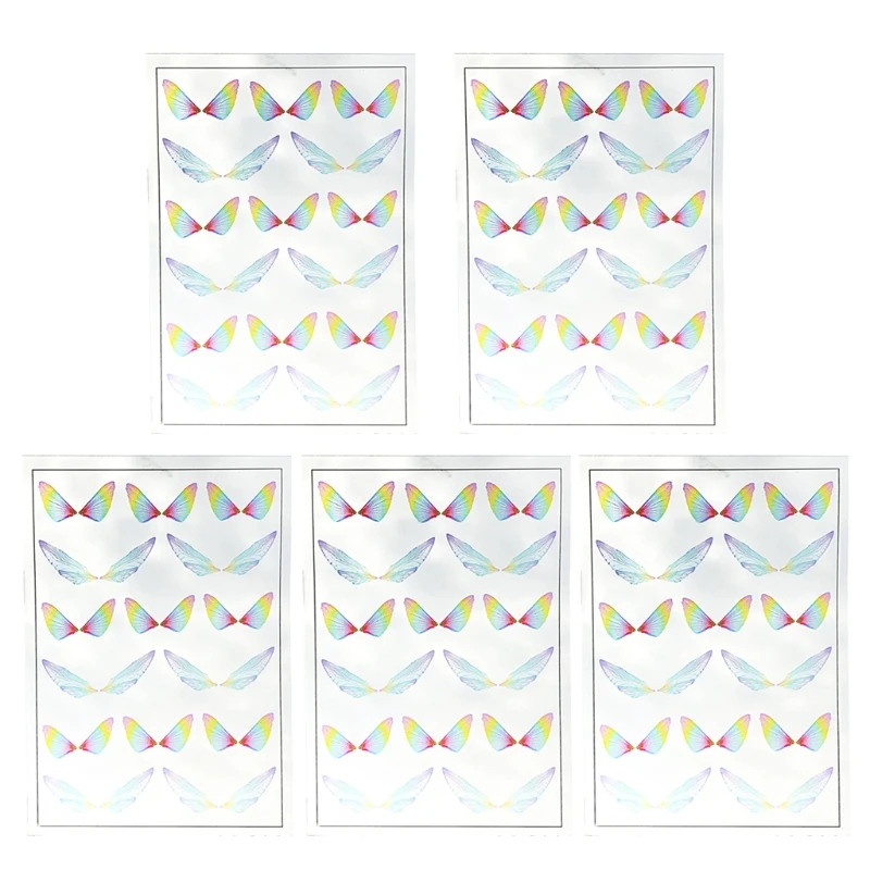 

5 Sheets for butterfly Stickers Nail Art Decorations Crystal Epoxy Resin Mold Filler DIY Crafts Jewelry Making Fillings