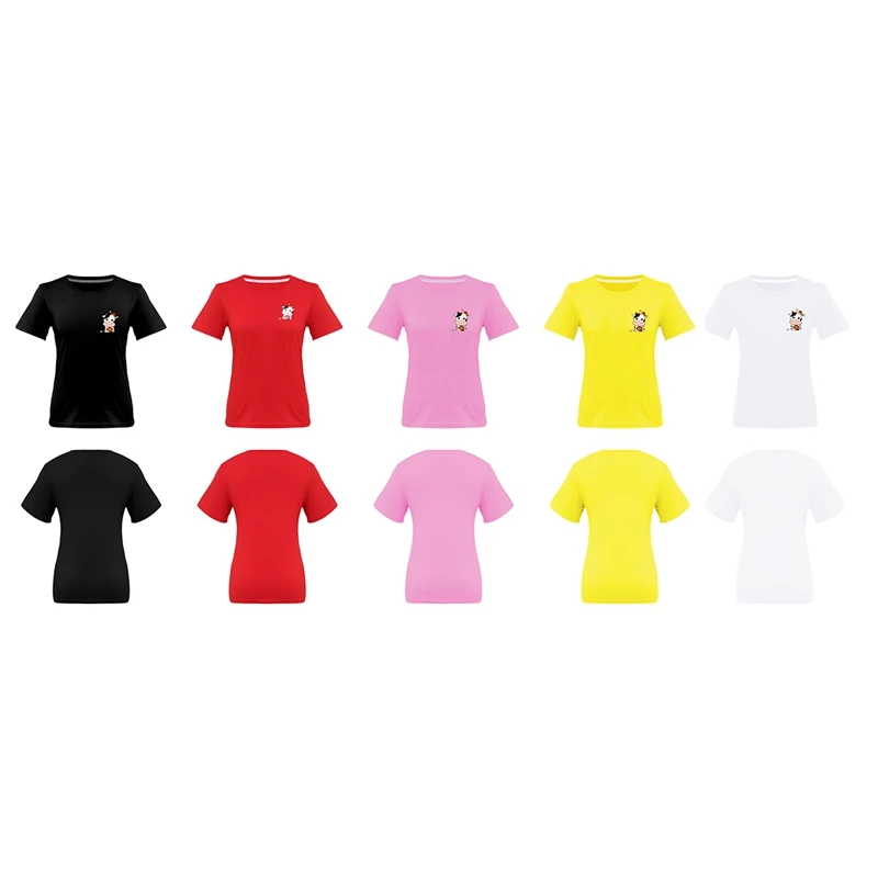 

Women's Fashion Casual Year Of The Ox Print Short Sleeve Cute Parent-Child T-Shirt Top